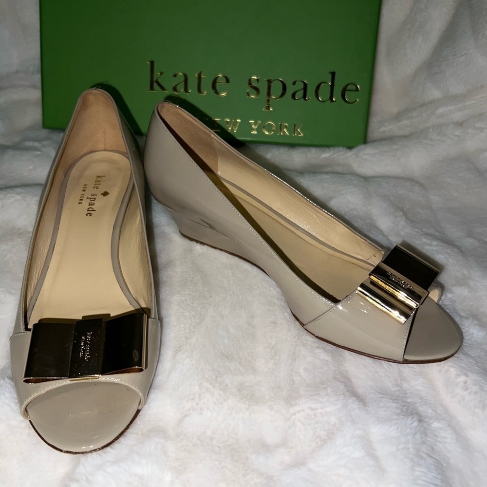 Kate Spade leather wedges